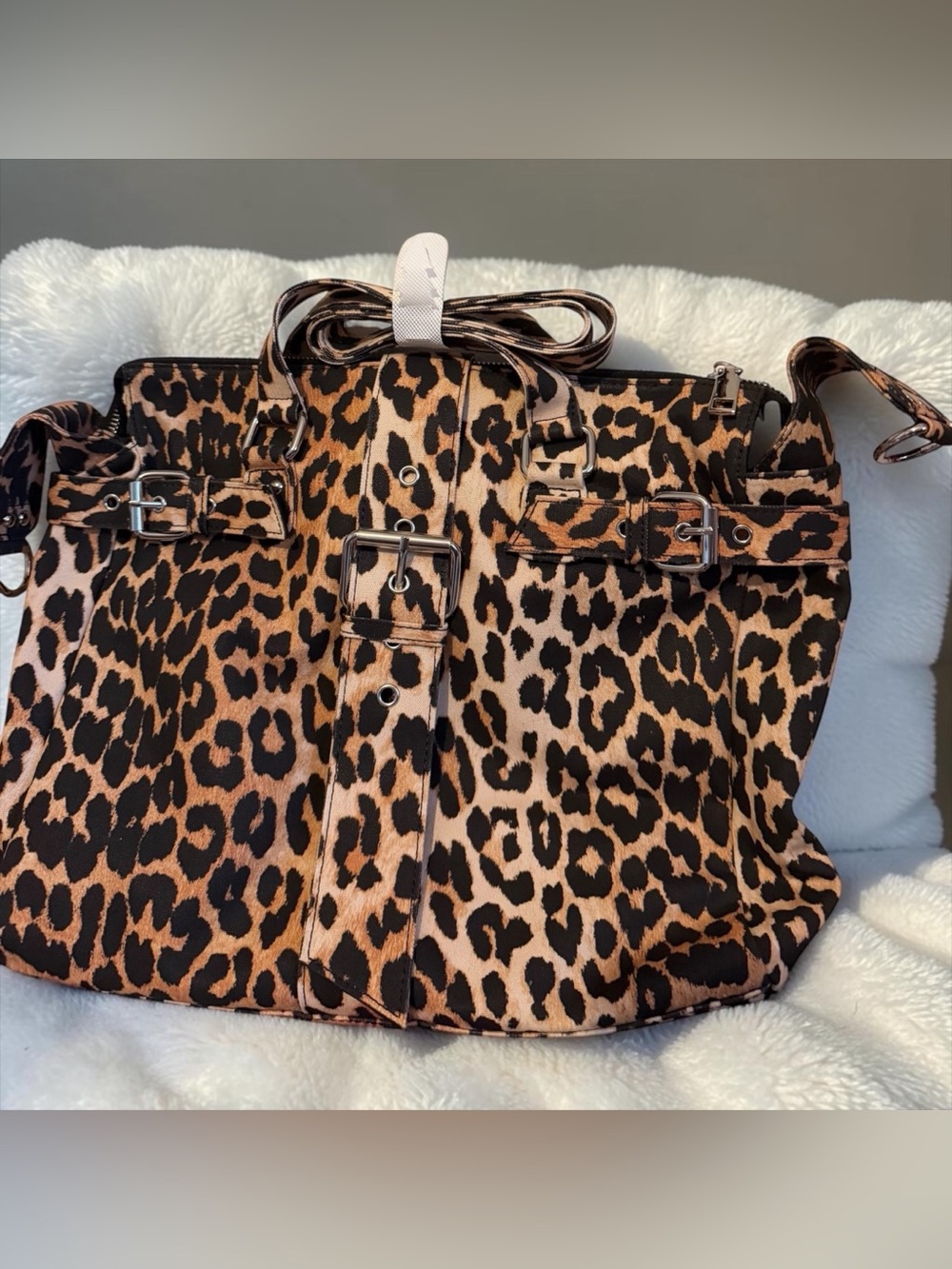 Current Mood / Dolls Kill LEOPARD TOTE BAG NWT Large